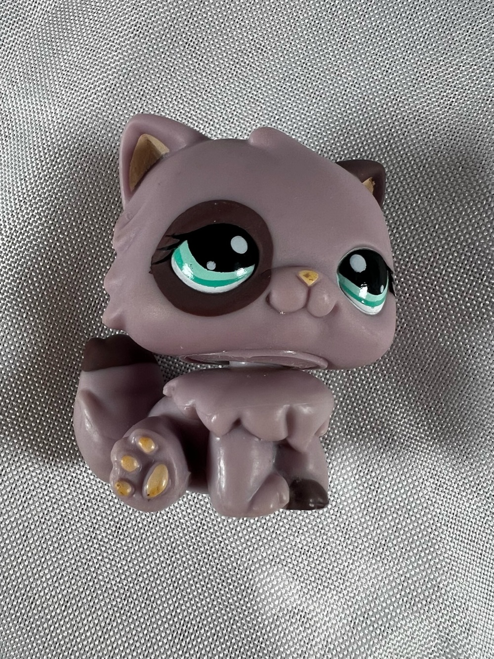 Authentic Littlest Pet Shop LPS #1027 Purple Persian Cat Eye Patch Blue Eyes G2
